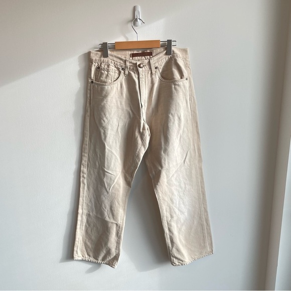 Avage Denim Beige Waterman Jeans Size 32 - Picture 3 of 12
